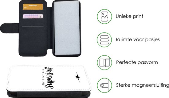 Bookcase pour téléphone iPhone SE 2020 Bookcase - Proverbes - Tu es un super professeur - Enseignant - Citations - Avec poches - Étui portefeuille avec fermeture magnétique