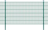 Decoways - Dubbelstaafmatten en palen 2008x1230 mm 2 m groen