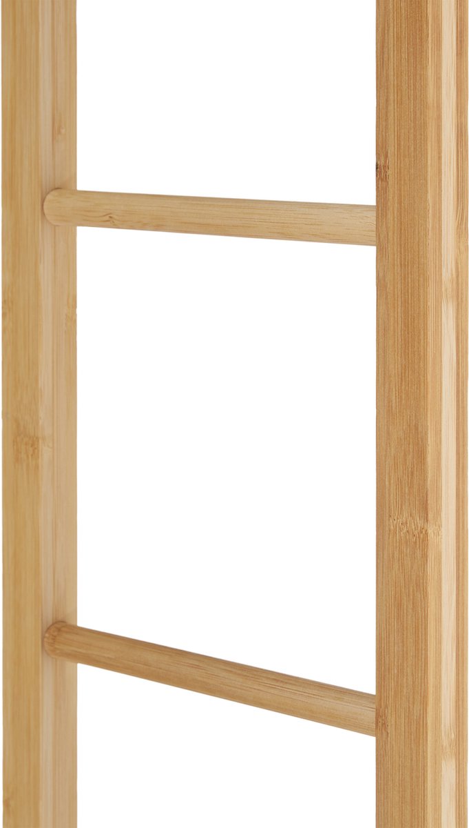 kledingrek met schoenenrek - met kapstok - 3 planken - met kledingstang - bamboe – foto 7