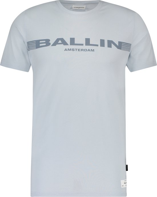 Ballin Amsterdam - Heren Slim Fit T-shirt - Blauw - Maat M | bol.com