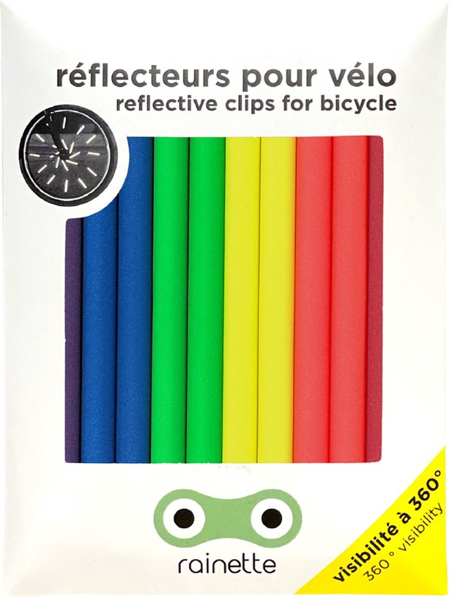 Réflecteurs à rayons Rainette - Multicolore Fluo - Set de 12