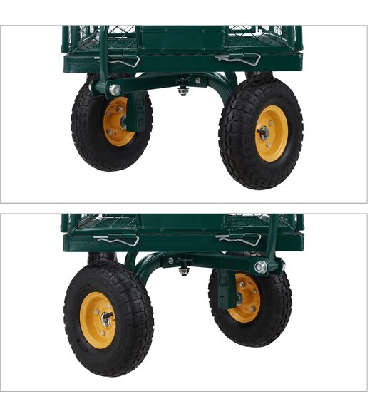 Bolderkar voor in de tuin - Handige transportkar tot 250 kg met Bolderkar voor in de tuin - Handige transportkar tot 250 kg met