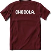 Chocola - Snack T-Shirt | Grappig Verjaardag Kleding Cadeau | Eten En Snoep Shirt | Dames - Heren - Unisex Tshirt | - Burgundy - XL