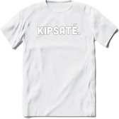 Kipsate - Snack T-Shirt | Grappig Verjaardag Kleding Cadeau | Eten En Snoep Shirt | Dames - Heren - Unisex Tshirt | - Wit - 3XL