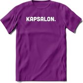 Kapsalon - Snack T-Shirt | Grappig Verjaardag Kleding Cadeau | Eten En Snoep Shirt | Dames - Heren - Unisex Tshirt | - Paars - S