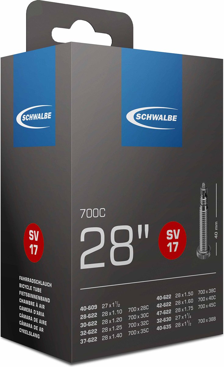 Schwalbe Binnenband - SV17 - 28 inch x 1.10 - 1.75 - Frans Ventiel - 40mm - Schwalbe