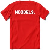 Noodels - Snack T-Shirt | Grappig Verjaardag Kleding Cadeau | Eten En Snoep Shirt | Dames - Heren - Unisex Tshirt | - Rood - 3XL