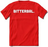 Bitterbal - Snack T-Shirt | Grappig Verjaardag Kleding Cadeau | Eten En Snoep Shirt | Dames - Heren - Unisex Tshirt | - Rood - 3XL