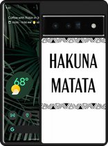 Pixel 6 Pro Hardcase hoesje Hakuna Matata black - Designed by Cazy