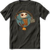 Casual skelet T-Shirt Grappig | Dieren halloween Kleding Kado Heren / Dames | Animal Skateboard Cadeau shirt - Donker Grijs - L