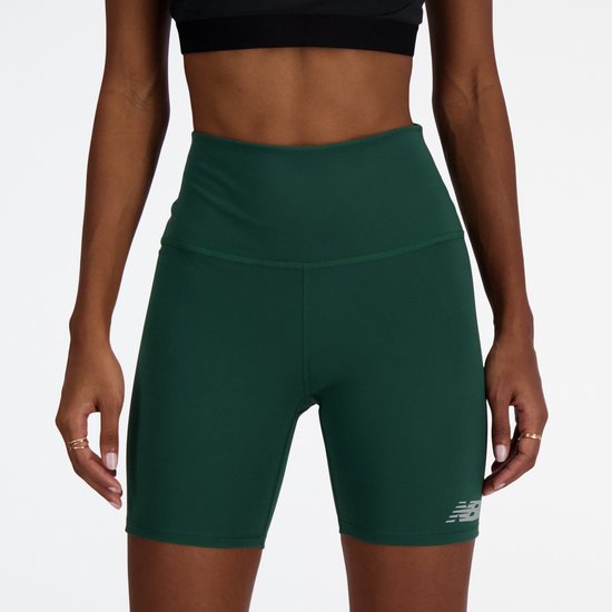 Pantalon de sport New Balance Harmony 6 Inch Bike Short pour femme - NIGHTWATCH Vert - Taille S