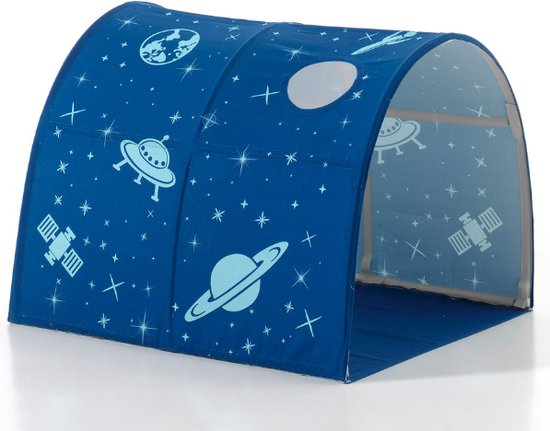 Vipack - Halfhoogslaper Scottie Astronaut 3 met glijbaan - 90x200 - Wit