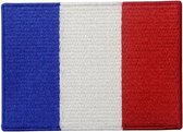 Franse vlag Frans nationaal embleem geborduurde patch om op te strijken/naaien