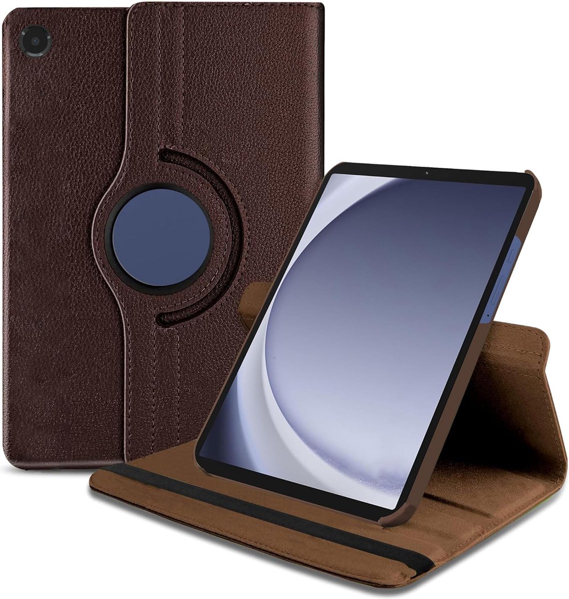 Draaibaar Hoesje - Rotation Tabletcase - Multi stand Case Geschikt voor: Samsung Galaxy Tab A9 8.7 inch 2023 (Model: SM-X110 / SM-X115 / SM-X117) Bruin