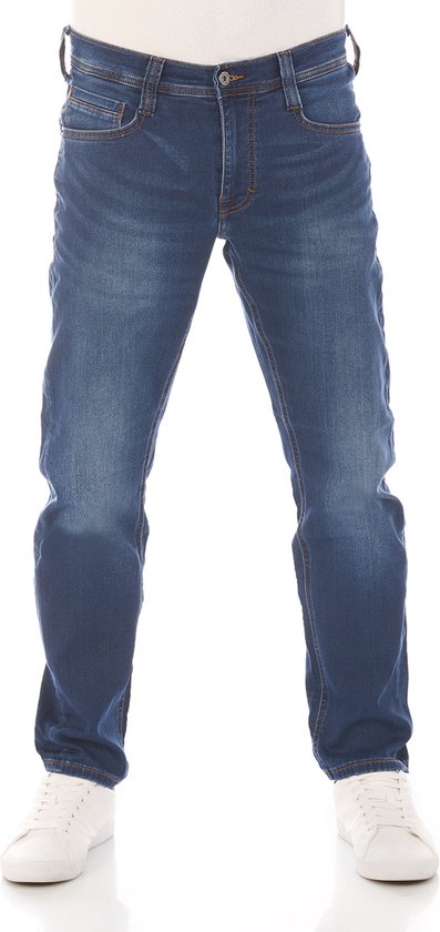 Mustang Heren Jeans Broeken Real X Oregon Tapered K tapered Fit Blauw 36W / 34L Volwassenen Denim Jeansbroek