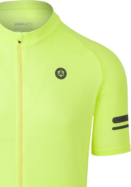 AGU Essential Fietsshirt Heren - Korte Mouwen - Hi Vis Neon - Maat M van AGU — afbeelding 4