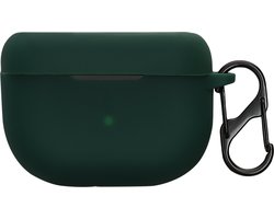 kwmobile cover voor oordopjes case - geschikt voor Jabra Elite 10 / E10 - Trendy beschermhoes draadloze oordopjes in donkergroen