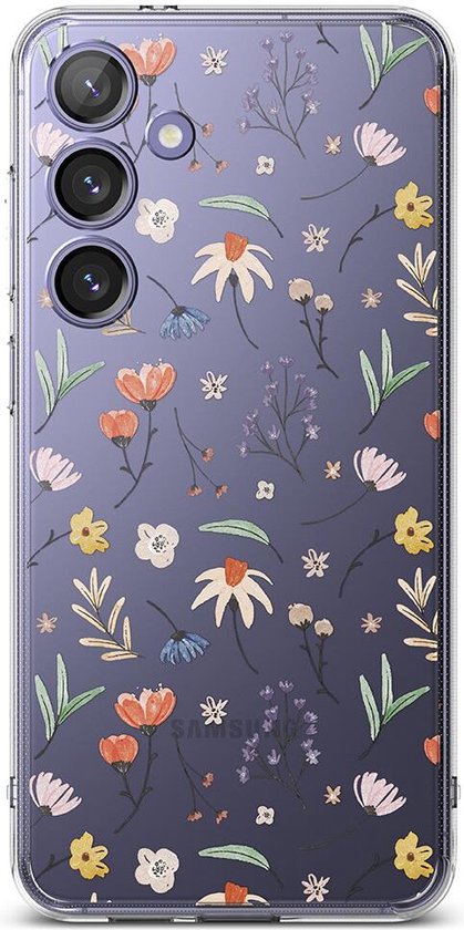 Design de Fusion Ringke | Coque adaptée au Samsung Galaxy S24 | Couverture arrière avec revêtement anti-rayures | Norme militaire | Fleurs sèches