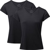 DANISH ENDURANCE T-Shirt voor Dames- V- Neck- Zwart- L