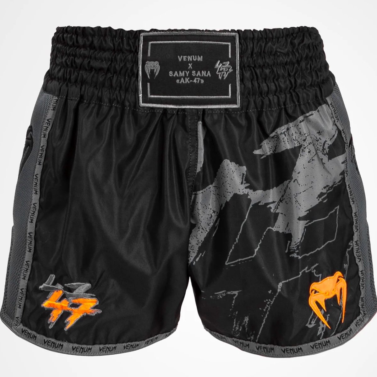 Venum S47 Muay Thaï Kickboxing Shorts Black Orange -MAAT L (Jeans size 32)