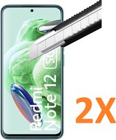 Screenprotector Glas - Tempered Glass Screen Protector Geschikt voor: Xiaomi Redmi Note 12 4G / 12 5G / POCO M6 Pro - 2x
