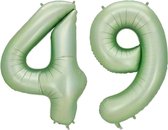 Cijfer Ballonnen Ballon Cijfer 49 Verjaardag Versiering Feest Helium Ballonnen Cijferballon Folieballon Groen Xl Formaat