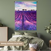 Wandkleed - Wanddoek - Olieverf - Schilderij - Bloemen - 120x160 cm - Wandtapijt