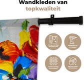 Wandkleed - Wanddoek - Olieverf - Schilderij - Bloemen - 180x120 cm - Wandtapijt
