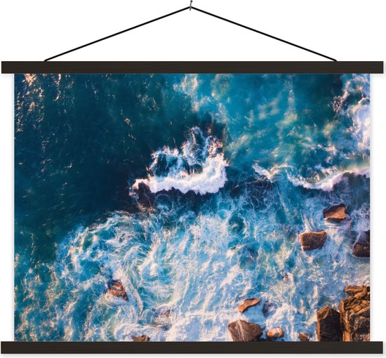 Affiche scolaire - Plage - Mer - Blocs - 40x30 cm - Lattes noires