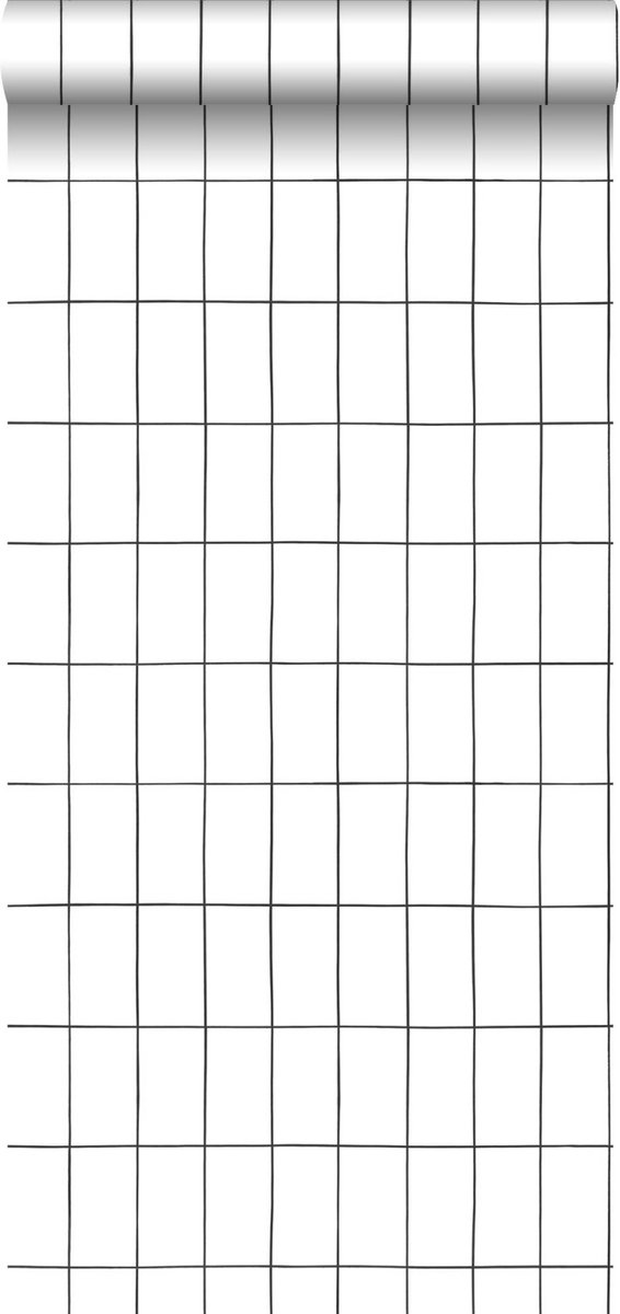 Walls4You behang ruiten zwart wit - 935312 - 0,53 x 10,05 m