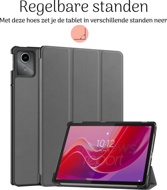 Hoozey - Housse de tablette adaptée à Lenovo Tab M11 - 11 pouces - Housse de tablette - Sleep Cover - Grijs