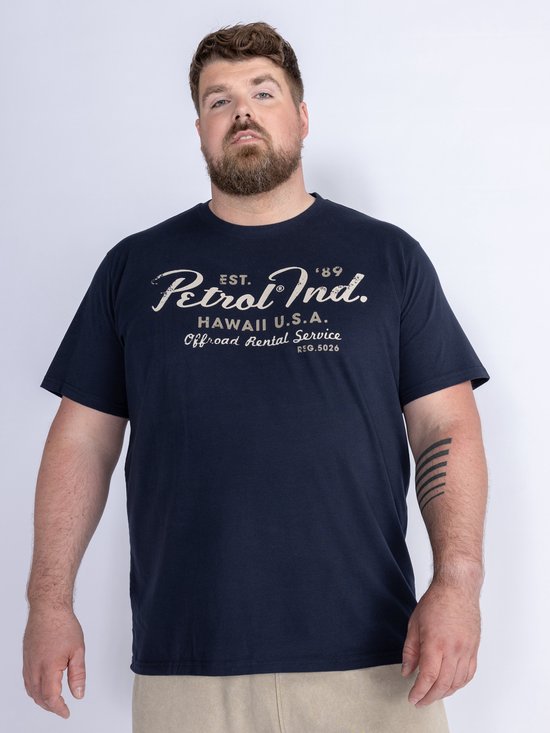 Petrol Industries - T-shirt Artwork Plus taille pour homme Dusk - Blauw - Taille 4XL