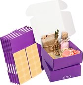 Kurtzy Lot de 20 Coffrets Cadeaux Hobby Violets - Taille de la Boîte 12 x 12 x 5 cm - Coffret Cadeaux de Présentation Facile à Assembler - Fêtes, Anniversaires, Mariages