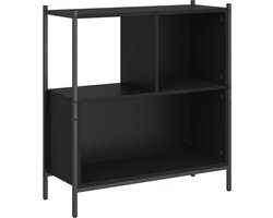 vidaXL - Boekenkast - 72x28x77,5 - cm - bewerkt - hout - zwart