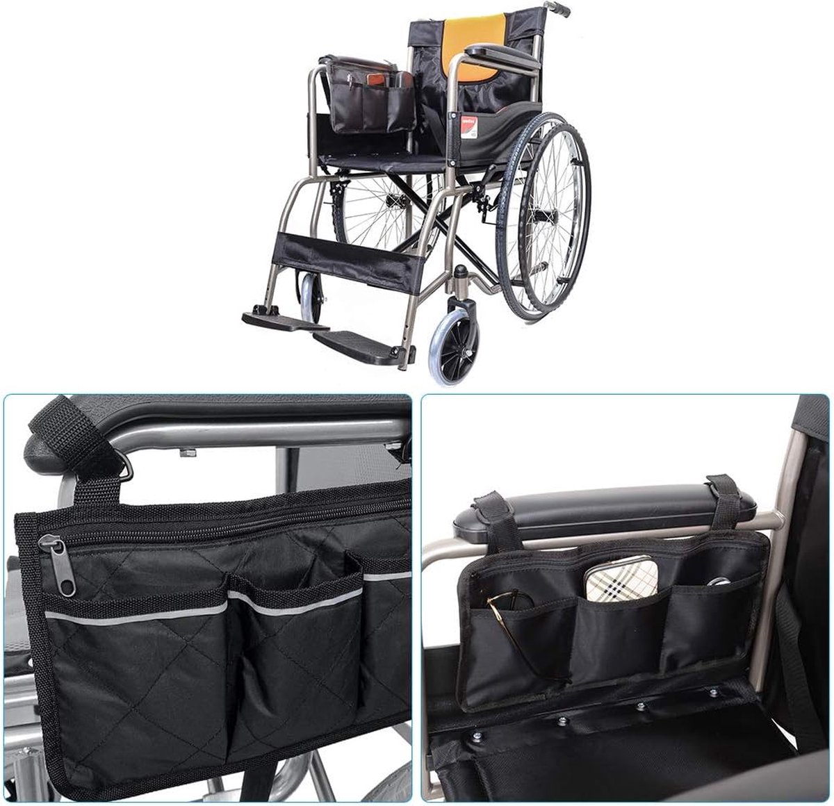 Goedkoopste rolstoel opbergtas - Veilige opbergtas voor rolstoelen, mobiliteitshulp rolstoelaccessoires tas voor ouderen senioren