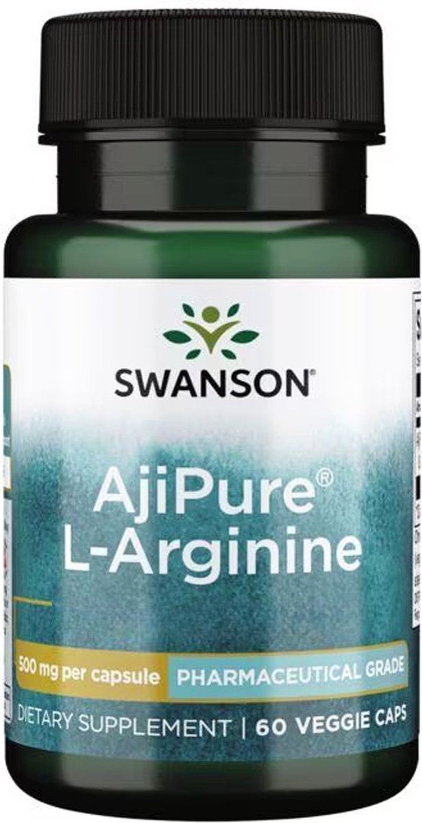 Goedkoopste Swanson - Aminozuur - Ajipure® L-Arginine - Farmaceutische kwaliteit - 500 mg - 60 vegetarische capsules