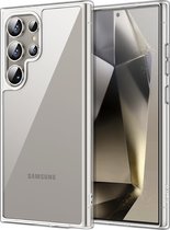 Best Hoes voor Samsung Galaxy S24 Ultra 5G, vergeelt nooit, stootvaste telefoonhoes, anti-kras harde achterkant beschermhoes (doorzichtig)