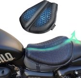 Motorfiets zitkussen 3D gel honingraatstructuur drukontlasting ademend opvouwbaar met innovatief gelkussen schokdemping zitbescherming comfortabel voor lang