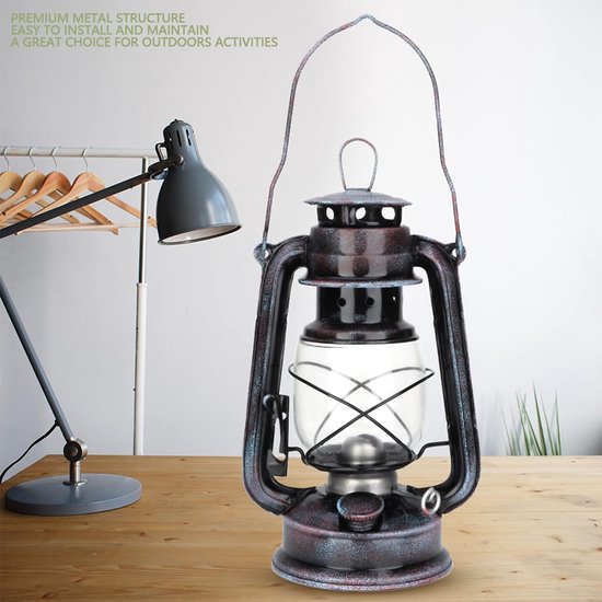 Noodlamp - Noodlamp bij Stroomuitval - Noodlamp voor Oorlog - Noodlamp voor Thuis - Petroleumlamp - Kampeerlamp - Tentlamp van Merkloos — afbeelding 5