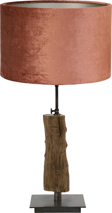 Light and Living tafellamp - rood - hout - SS10309