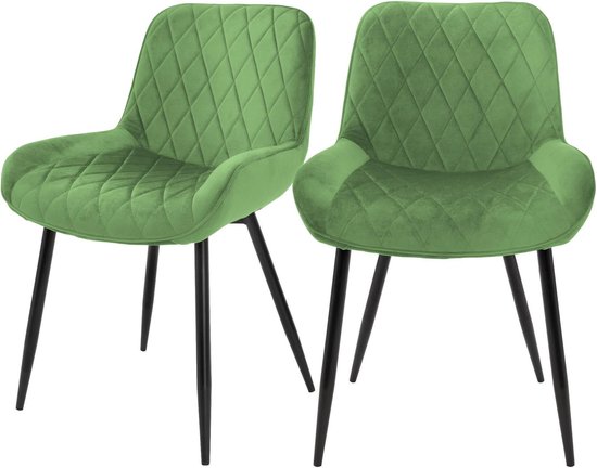 Set van 2 eetkamerstoelen Mana velvet | ML-Design