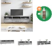 vidaXL Tv-meubel 150x30x44-5 cm bewerkt hout betongrijs - Kast - Inclusief Houtreiniger en verfrisser