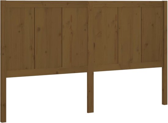 vidaXL Hoofdbord 205-5x4x100 cm massief grenenhout honingbruin - Bedonderdeel - Inclusief Houtreiniger en verfrisser - vidaXL