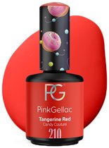 Vernis à ongles Pink Gellac Red Gellak - Vernis à ongles gel - Produits pour ongles en gel - Ongles en gel - 210 Rouge mandarine