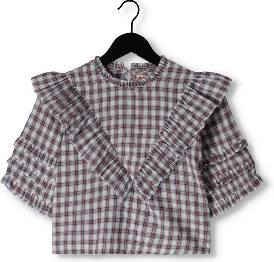 Ao76 Gine Check Shirt Tops & T-shirts Meisjes - Shirt - Rood - Maat 140