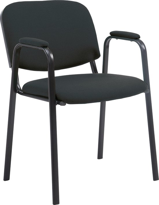 CLP Ken Pro Bezoekersstoel - Stof zwart