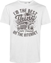 T-shirt Best Thing On The Internet | Valentijn cadeautje voor hem | Valentijn | Valentijnsdag voor mannen | Wit | maat S