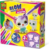 SES - Blow airbrush pens - Katjes surprise 3x - verzamel ze allemaal - maak mooie kleurovergangen - met 4 blow airbrush pennen