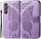 Coverup Vlinder Book Case - Geschikt voor Samsung Galaxy A15 Hoesje - Lila