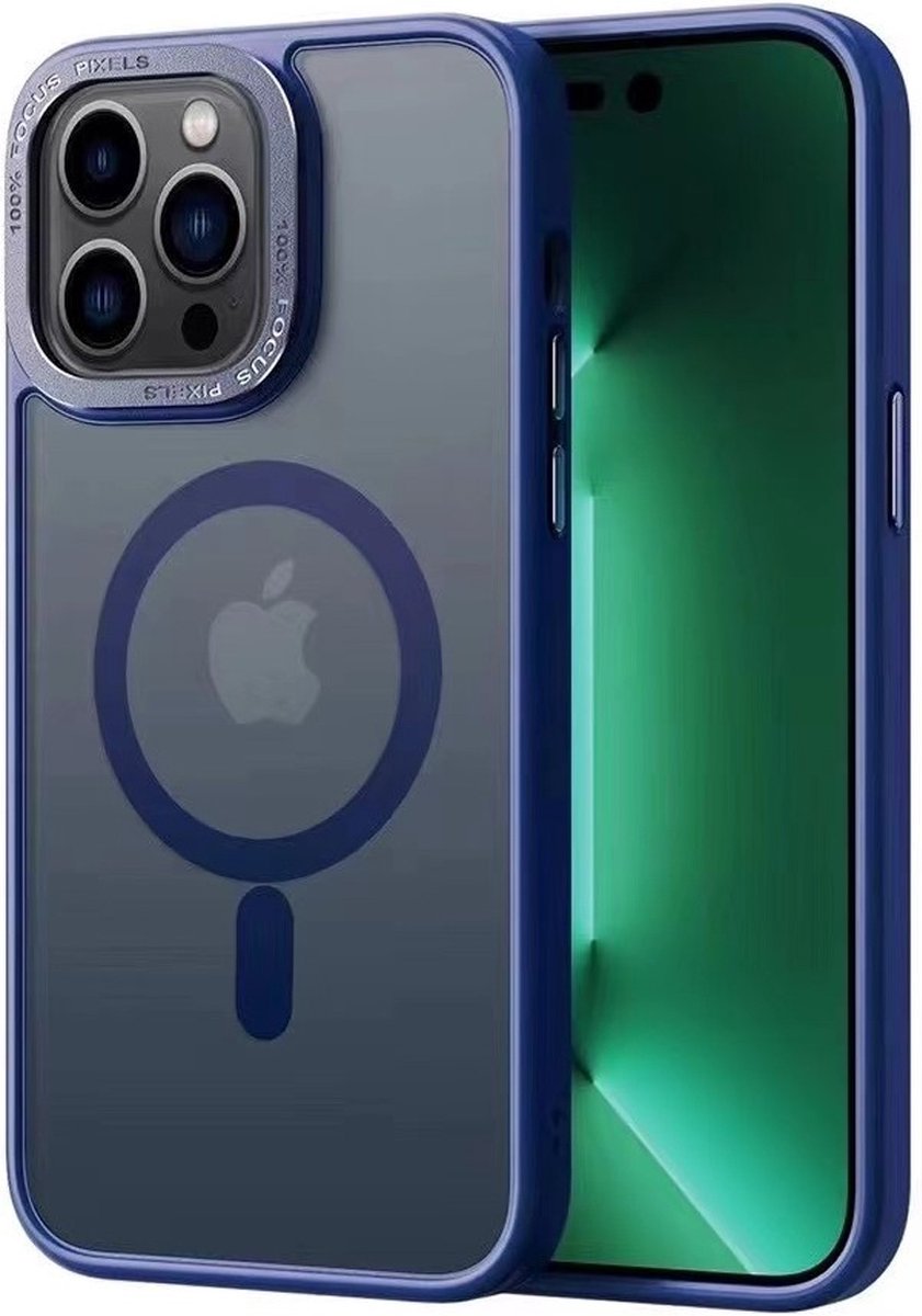 Multimedia & Accessories Magsafe TPU Back Cover Case Case suitable for Apple iPhone 15 Pro - Blue - Soft Plastic - Silicone - Hard Plastic - Soft Case - Flexible